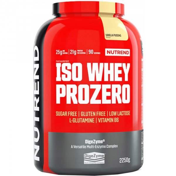 NUTREND Iso Whey Prozero izolat białka serwatkowego (puding waniliowy) - 2,25kg
