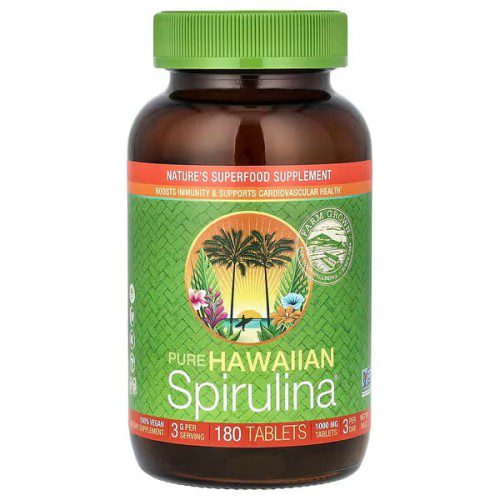 Nutrex Hawaii – Pure Hawaiian Spirulina 1000 mg Cold Pressed – 180 tabletek