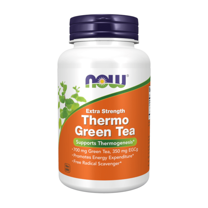NOW FOODS Extra Strenght Thermo Green Tea - ekstrakt z zielonej herbaty 90 vcap