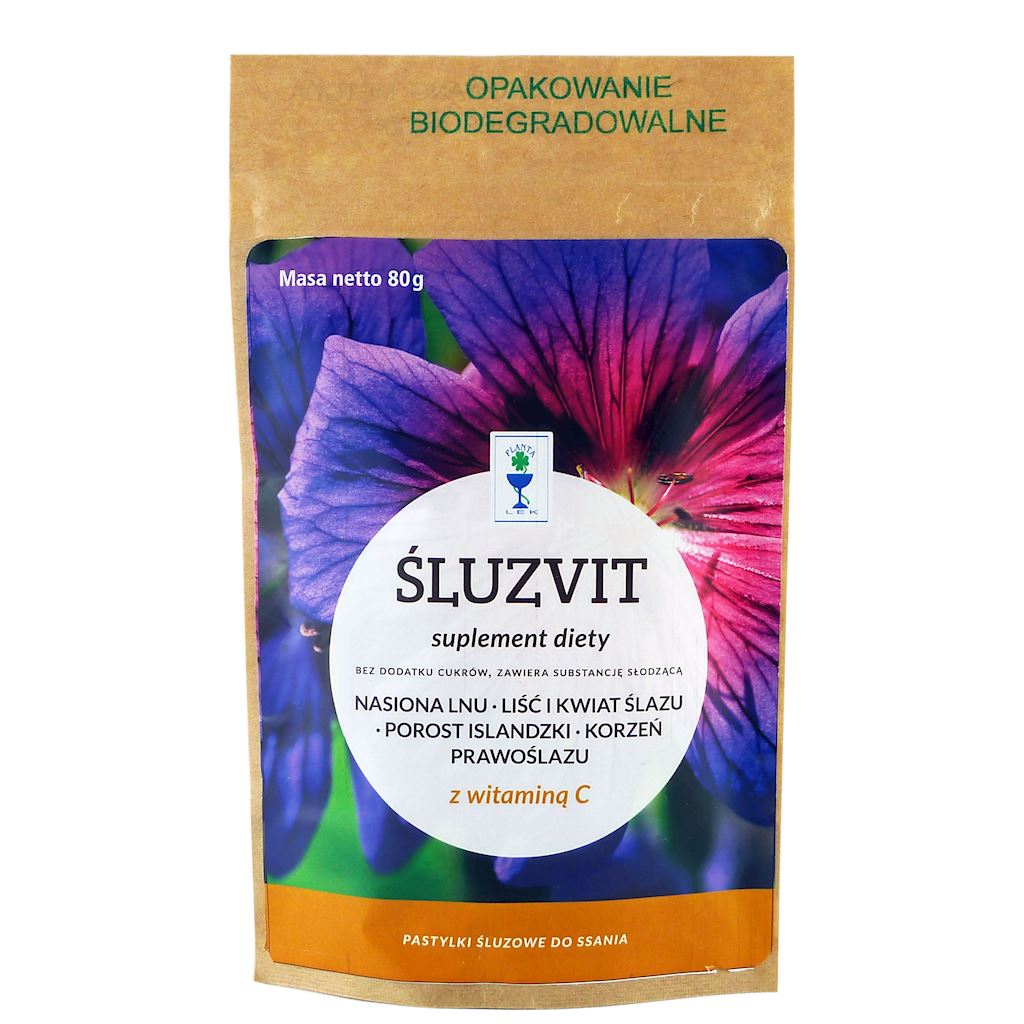 PLANTA-LEK Śluzvit - pastylki śluzowe do ssania 80 gram