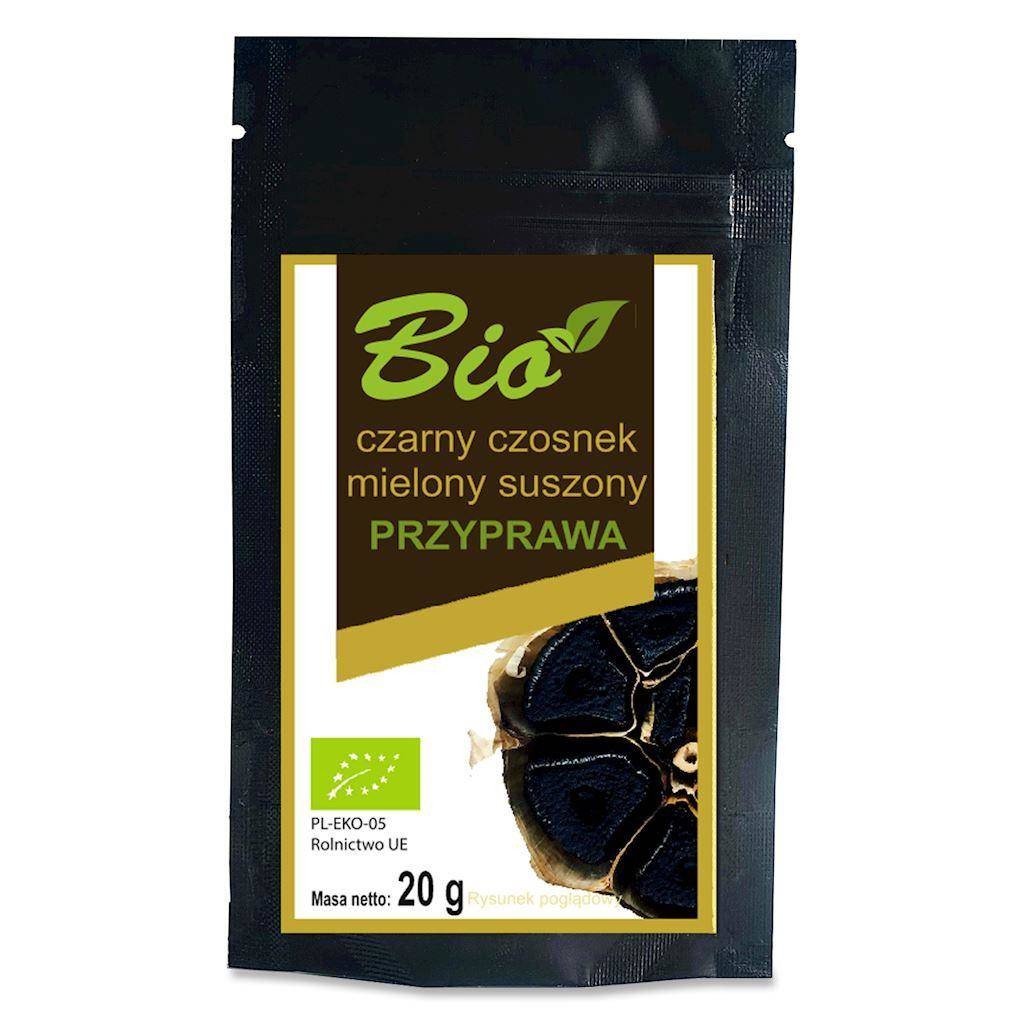 PRZETWORY Z NATURY Czarny czosnek, suszony, mielony BIO 20 gram