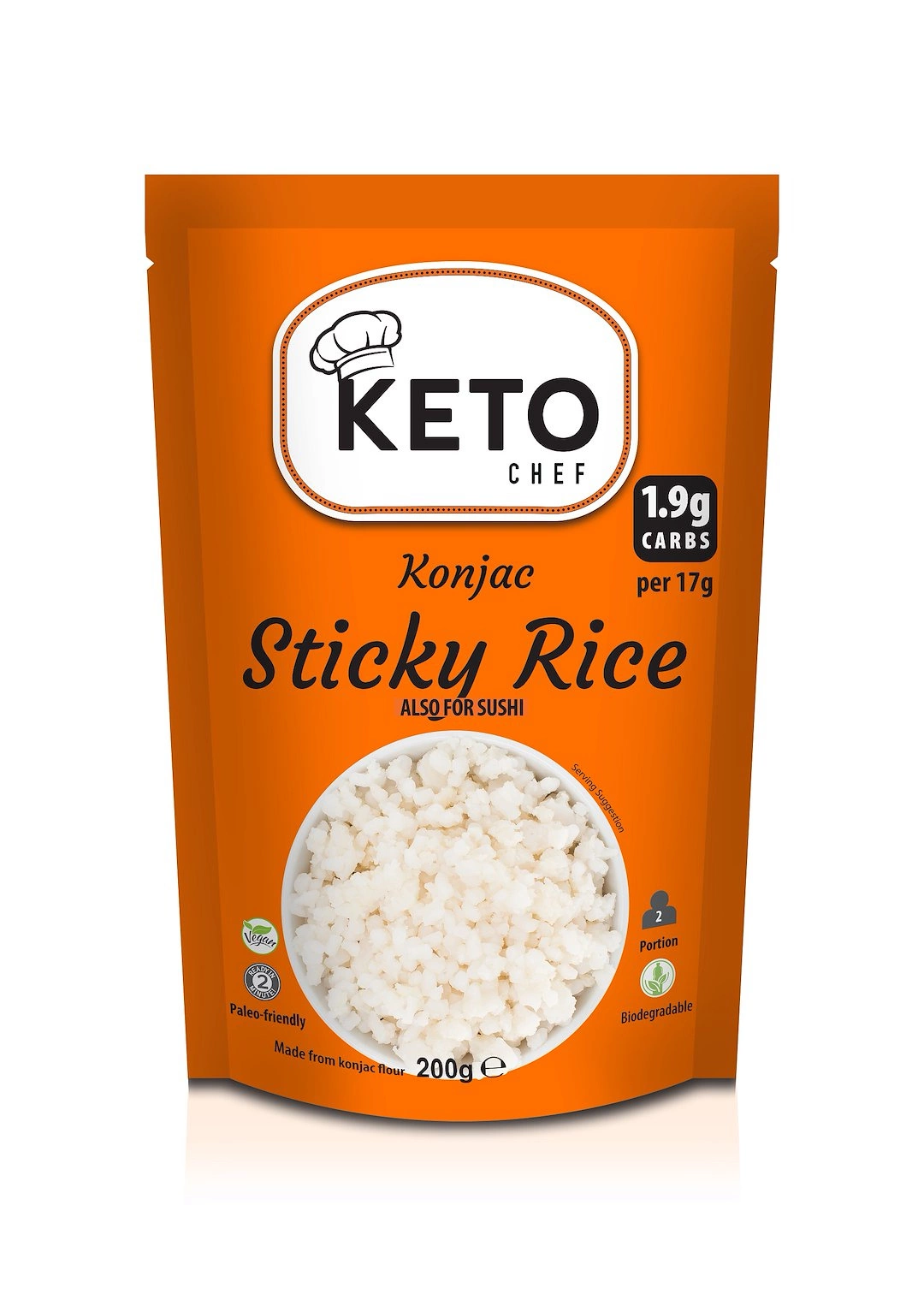 KETO CHEF Konjac Sticky Rice – ryż do sushi bezglutenowy 270 g