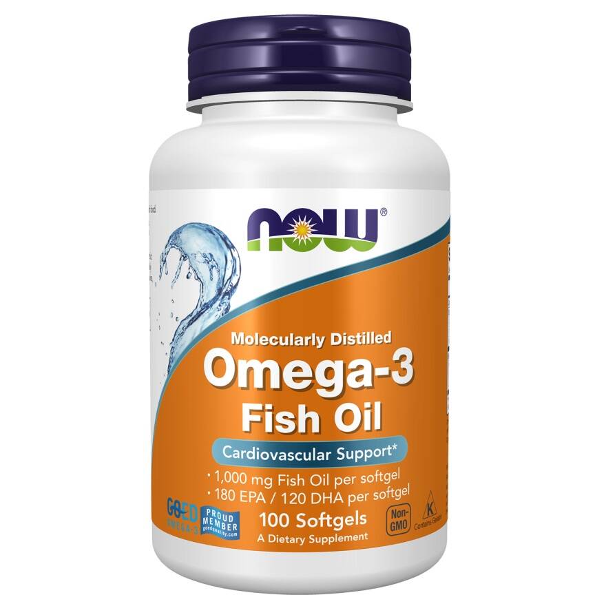 NOW FOODS Omega 3 molecularly distilled 100 softgels