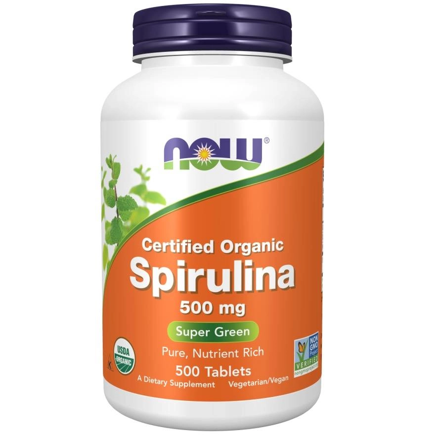 NOW Foods Organic Spirulina 500 mg – 500 tabletek