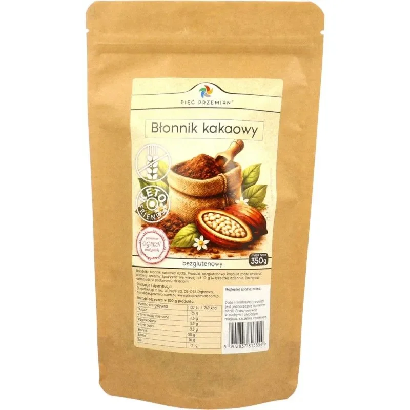 PIĘĆ PRZEMIAN Błonnik kakaowy bezglutenowy – 350 g