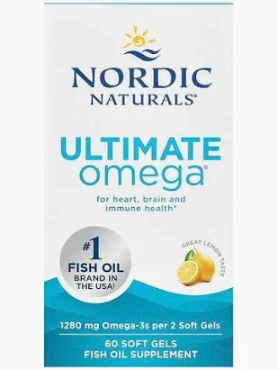 NORDIC NATURALS Ultimate Omega 640 mg – 60 kapsułek, smak cytrynowy