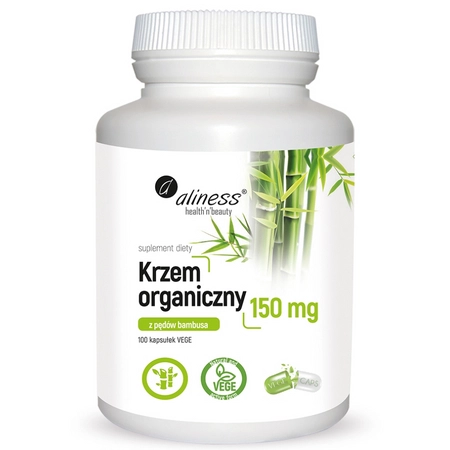 Aliness Krzem Organiczny z Pędów Bambusa 150 mg – 100 kapsułek