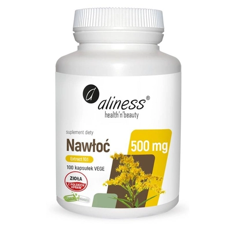 ALINESS Nawłoć (Solidago virgaurea L.) Extract 10:1 500 mg – 100 kapsułek VEGE