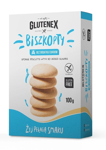 GLUTENEX Biszkopty bezglutenowe 100 g