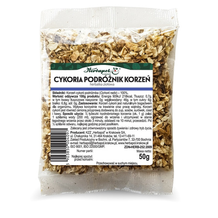 Herbapol Kraków Cykoria Podróżnik Korzeń – herbatka ziołowa, 50 g