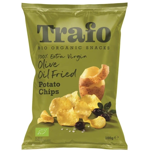 TRAFO Chipsy ziemniaczane BIO na oliwie z oliwek 100g