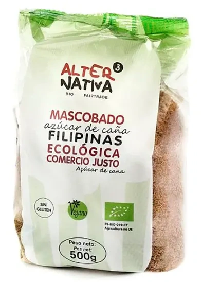 ALTERNATIVA3 Cukier Trzcinowy Mascobado Bezglutenowy BIO – 500 g