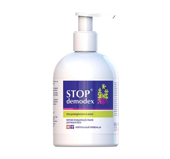 STOP DEMODEX Mydło do twarzy i ciała na nużeńca i problemy skórne 270ml