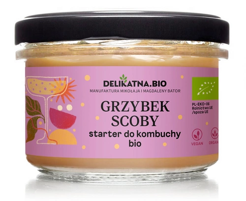 DELIKATNA Grzybek scoby starter do kombuchy bio 150 G