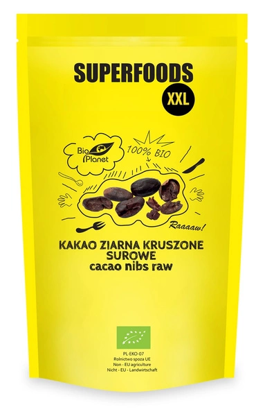BIO PLANET Kakao Ziarna Kruszone Surowe BIO 600g