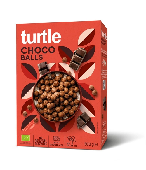 TURTLE Choco Balls BIO – ekologiczne czekoladowe kulki zbożowe, 300 g