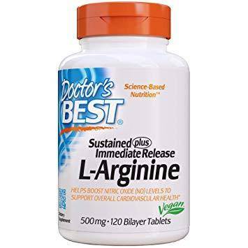 DOCTOR'S BEST L-Arginine Sustained + Immediate Release 500 mg 120 tablets