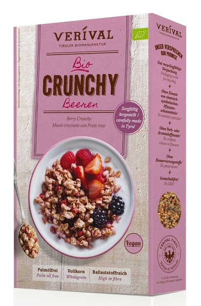 VERIVAL Musli crunchy z owocami leśnymi BIO 375 g