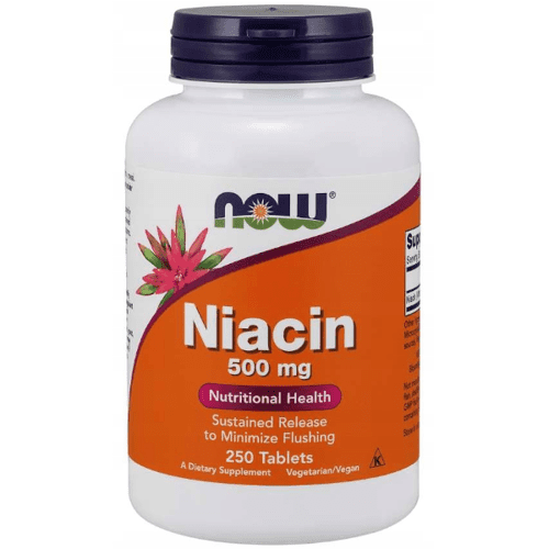 NOW FOODS Niacyna Witamina B3 500mg 250 tabl