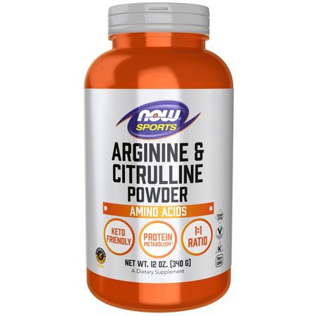 NOW Sports Arginine & Citrulline Powder – Arginina i Cytrulina 1:1 – 340 g