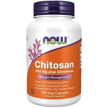 NOW FOODS Chitosan 500 mg PLUS CHROMIUM 120 vcaps