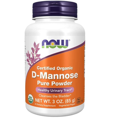 NOW FOODS D-Mannose Powder, D-mannoza 100% proszek 85g