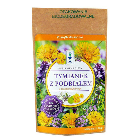 PLANTA-LEK Tymianek z Podbiałem – Karmelki bez cukru 80 g