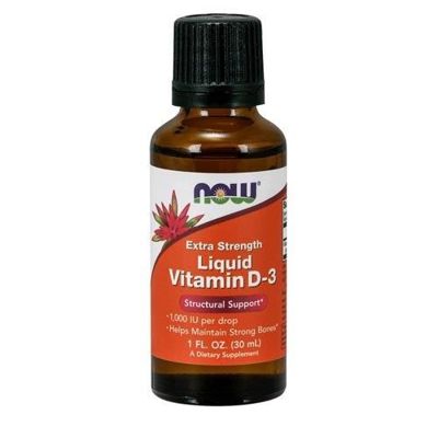 NOW FOODS Vitamin D 3 Liquid 1000 IU , Extra Strenght,  30 ml