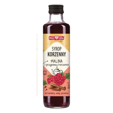 POLSKA RÓŻA Syrop Korzenny, Malina i przyprawy korzenne 250ml