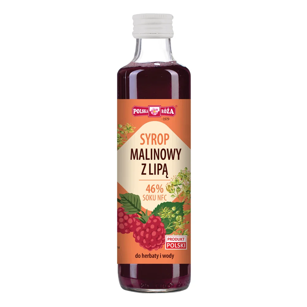 POLSKA RÓŻA Syrop malinowy z lipą 250ml