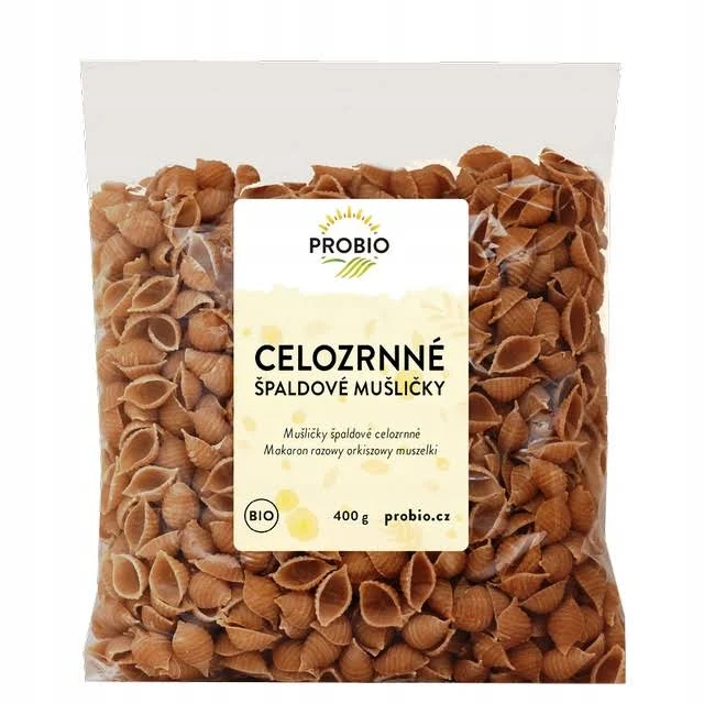 PROBIO Makaron orkiszowy razowy BIO muszelki 400g