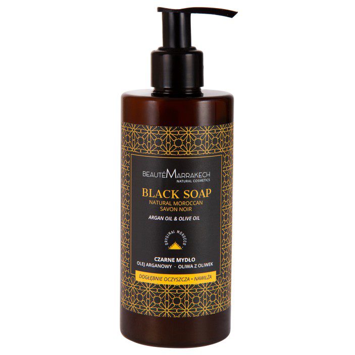 Beaute Marrakech Naturalne czarne mydło Savon Noir arganowe w płynie 280ml