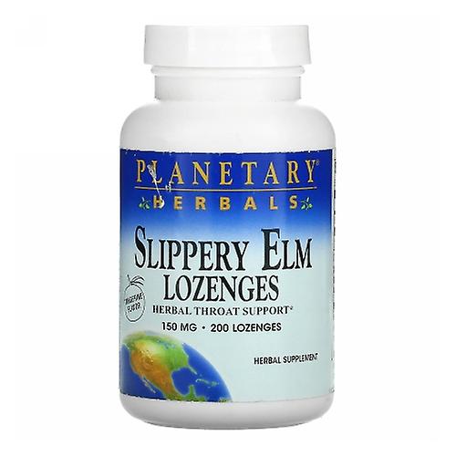 PLANETARY HERBALS , SLIPPERY ELM, Wiąz Śliski do ssania, 200 tabletek do ssania mandarynka