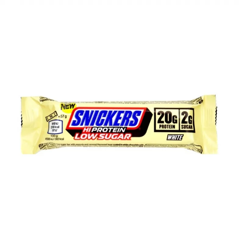 SNICKERS HIPROTEIN LOW SUGAR - 2g baton białkowy nowość! biała czekolada 57 g