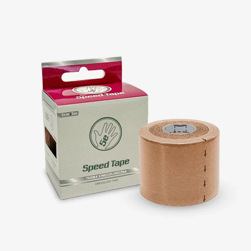 Speed Tape 5E – bawełniana taśma do kinesiotapingu 5 cm × 5 m