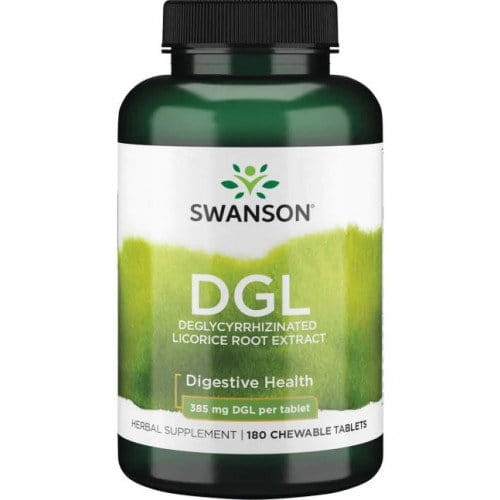 Swanson DGL Licorice – Lukrecja DGL 385 mg 180 tabletek do żucia