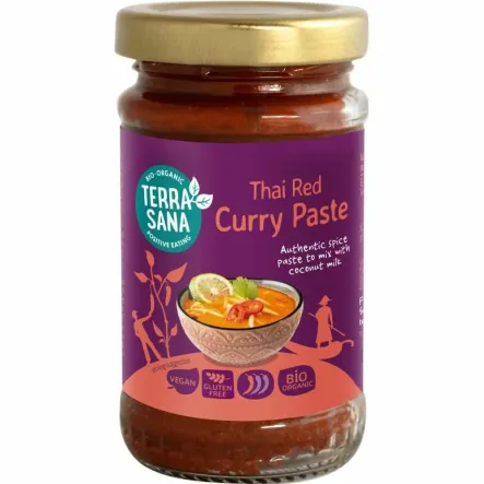 TERRASANA Pasta Tajska Czerwone Curry BIO 120 g