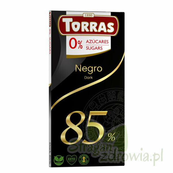 TORRAS Czekolada Gorzka 85 % bez cukru, bezglutenowa 75 g