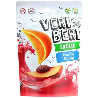VERI BERI żelki brzoskwiniowo-pomarańczowe z kokosem 50 g