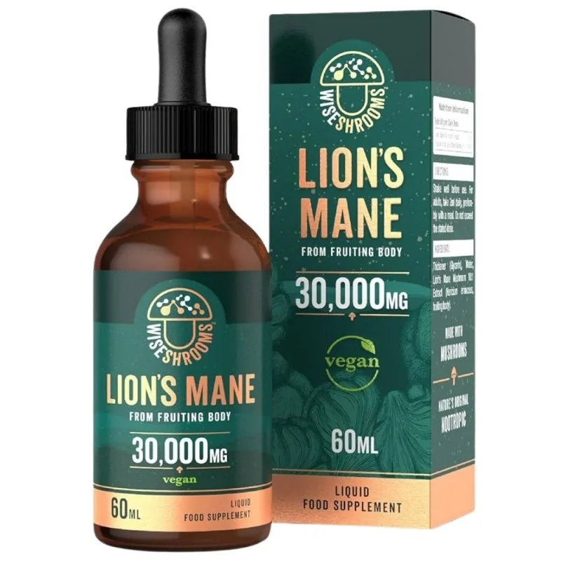WISESHROOMS Lion's Mane, Soplówka Jeżowata wyciąg w płynie 60ml