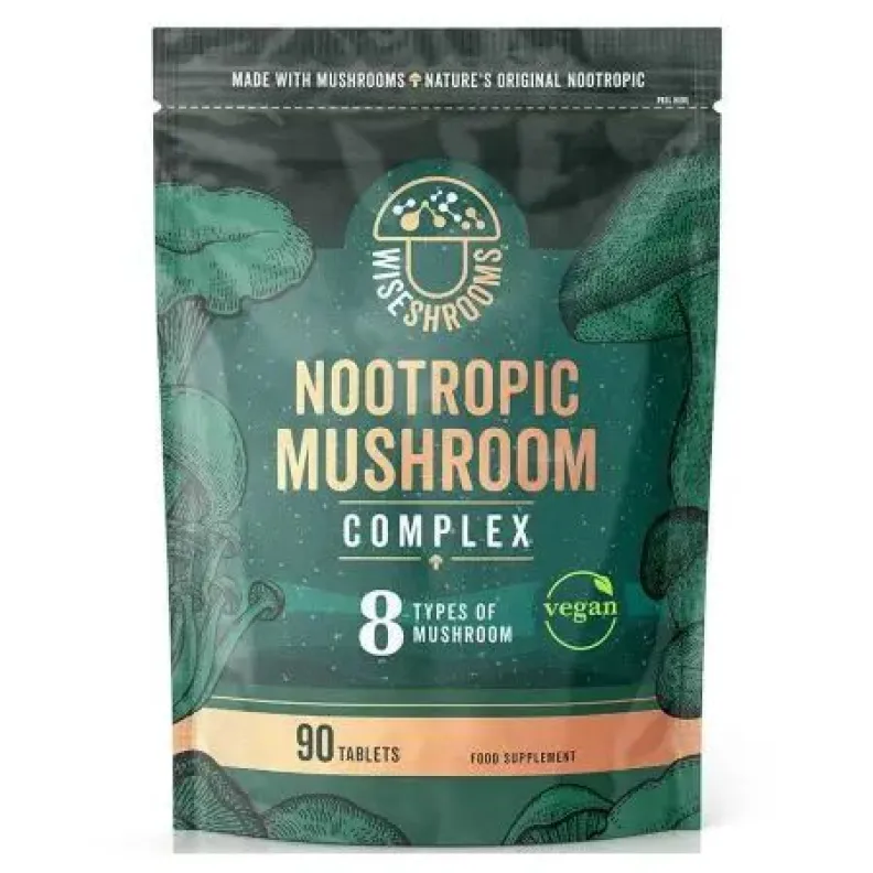 WISESHROOMS Nootropic Mushroom Complex  90 tabetek