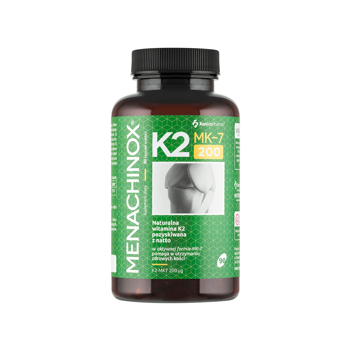 Xenico Pharma MENACHINOX K2 Witamina K2 MK7 200 µg 90 kaps.