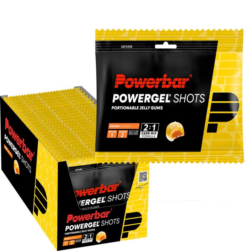 POWERBAR Żelki energetyczne PowerGel Shots 60g (Pomarańczowy)
